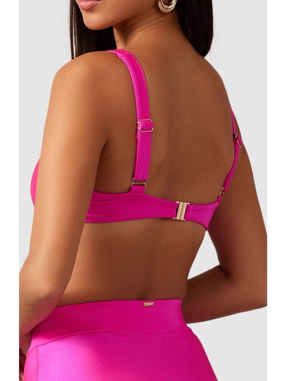 MBM Swim Chance Bikini Top in Magenta M - Picture 3 of 7